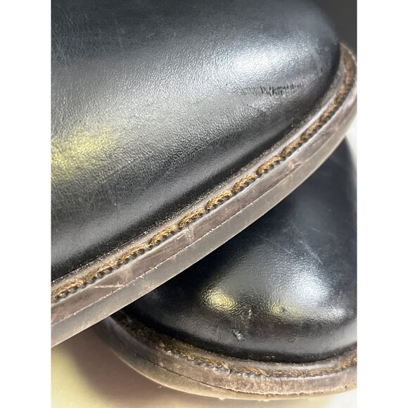 Moretti Black Label Glen Men\'s Black Leather Oxfords Size 12D SKU 6102